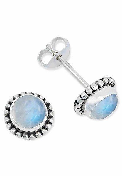 mantraroma Paar Ohrstecker PUNTI rund klein aus 925 Silber mit Regenbogen M günstig online kaufen