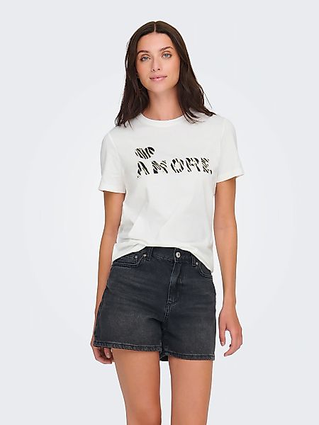 ONLY T-Shirt "ONLDITTE LIFE RHNSTN S/S ANIMAL TOP JRS" günstig online kaufen