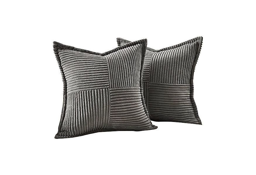 Interior by Hakito Dekokissen 2er Set Kissenbezug Kordsamt gestreift inklus günstig online kaufen
