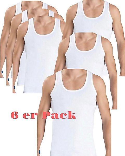 DDOnlineShop Unterhemd 6er Sparset Tank-Top für Herren, 100% Baumwolle (100 günstig online kaufen