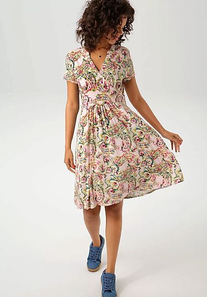 Aniston CASUAL Sommerkleid, mit fantasievollem farbharmonischen Paisley-Dru günstig online kaufen