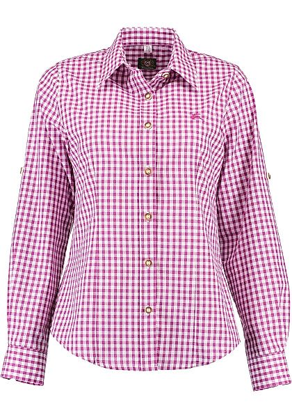 OS Trachten Trachtenbluse Qorru Taillierte Langarmbluse günstig online kaufen