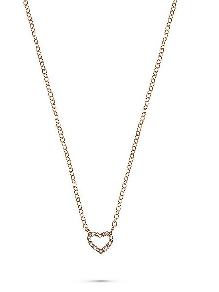 CHRIST Collier CHRIST Damen-Kette 375er Roségold 10 Diamant Herz günstig online kaufen