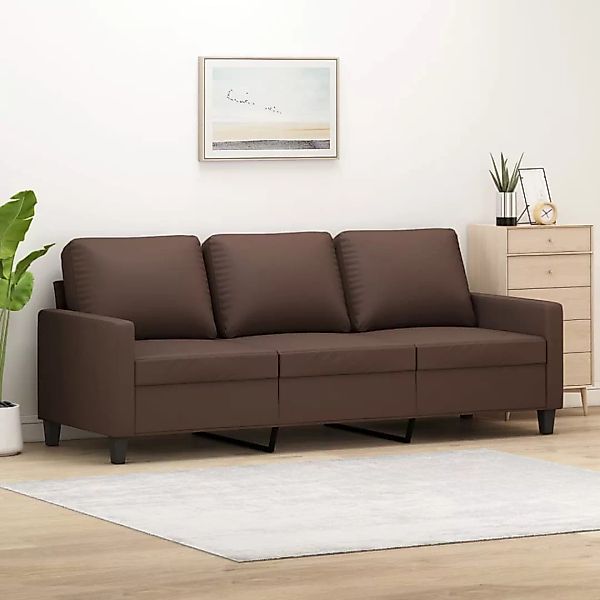 Vidaxl 3-sitzer-sofa Braun 180 Cm Kunstleder günstig online kaufen