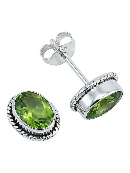 mantraroma Paar Ohrstecker NOHA aus 925 Silber mit Peridot (Paar, Paar Ohrr günstig online kaufen