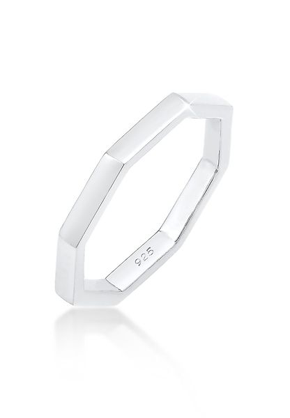 Elli Fingerring Pinky Ring Achteckform Mini günstig online kaufen