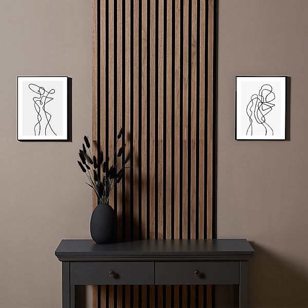 Homestyle4u Akustikpaneel Holz 60x60 cm Braun Wallnuss Wandpaneele Paneele günstig online kaufen