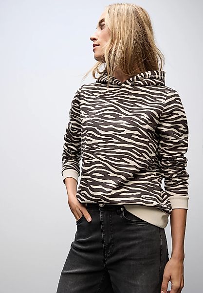 STREET ONE Kapuzensweatshirt, mit Animal-Print günstig online kaufen