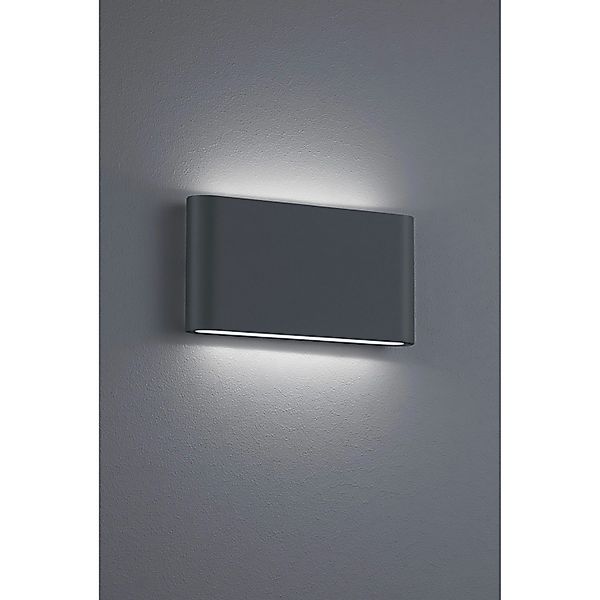 Trio LED-Wandleuchte Thames Anthrazit günstig online kaufen
