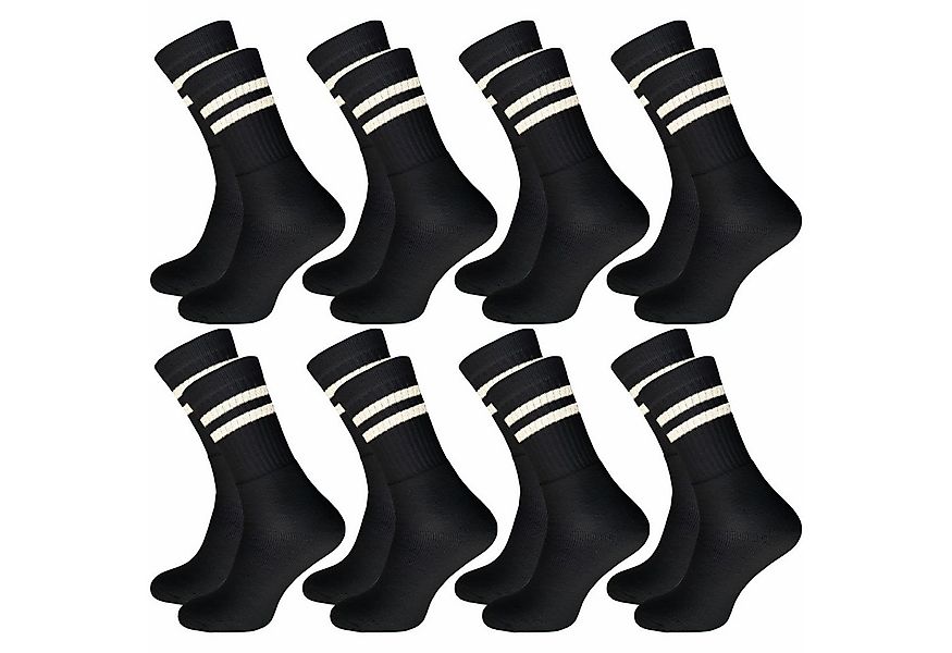 GAWILO Tennissocken für Herren im Retro-Style in weiß & schwarz für Freizei günstig online kaufen