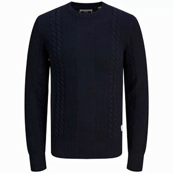 Jack & Jones  Pullover 12242948 GRID CABLE CREW-BLACK günstig online kaufen