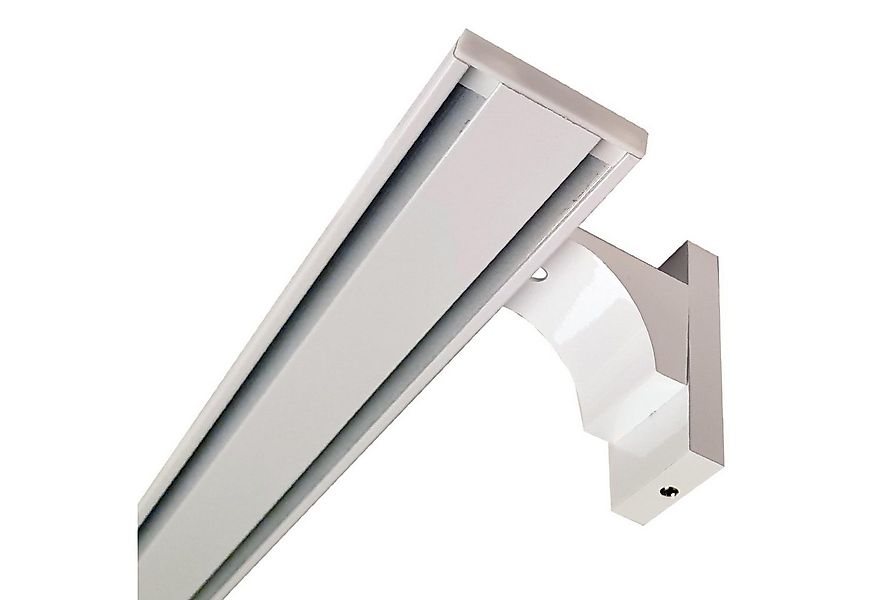 Bestlivings Gardinenschiene, 2-läufig, Fixmaß, verschraubt, Flache Aluminiu günstig online kaufen
