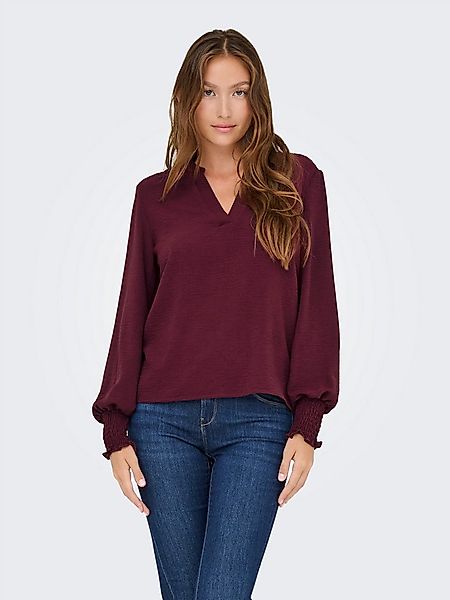 ONLY Blusenshirt ONLMETTE V-NECK LS SMOCK TOP NOOS WVN günstig online kaufen