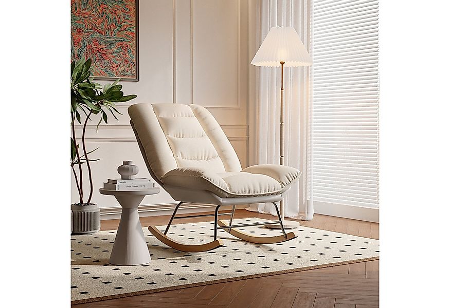 Furnishings Home Schaukelstuhl Reißverschluss Relaxsessel mit hoher Rückenl günstig online kaufen