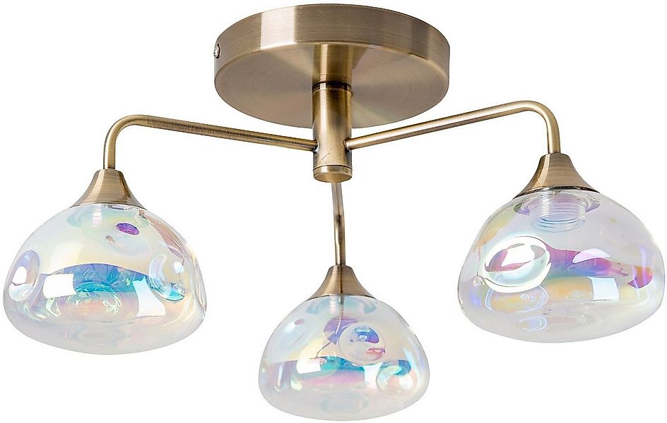 näve LED Deckenleuchte Varna, LED fest integriert, Warmweiß, 3 flg. irisier günstig online kaufen