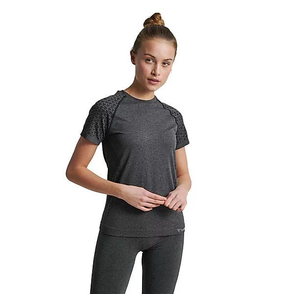 Hummel Ci Seamless Kurzärmeliges T-shirt XS Black Melange günstig online kaufen