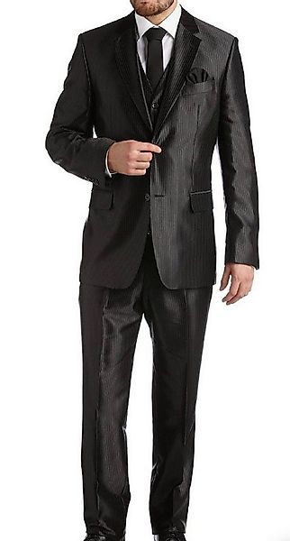 Keskin Collection Anzug StrukturBlau und Schwarz Schattenstreifen Set (Set, günstig online kaufen
