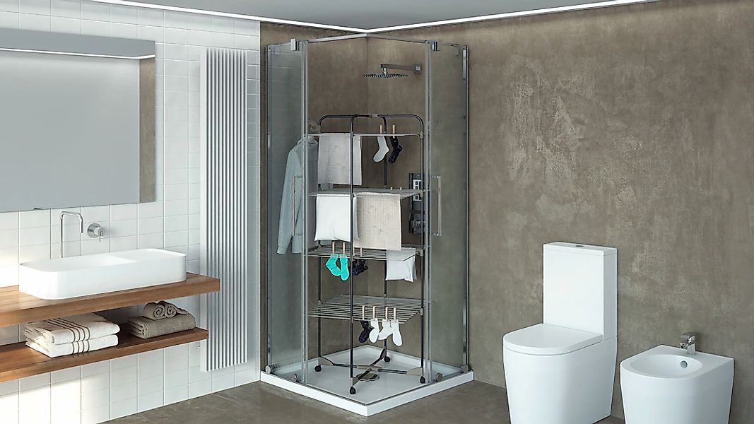 Bischof Colombo Turmwäscheständer "Alpina 40" Trockenlänge 40 m, 4 Rollen, günstig online kaufen