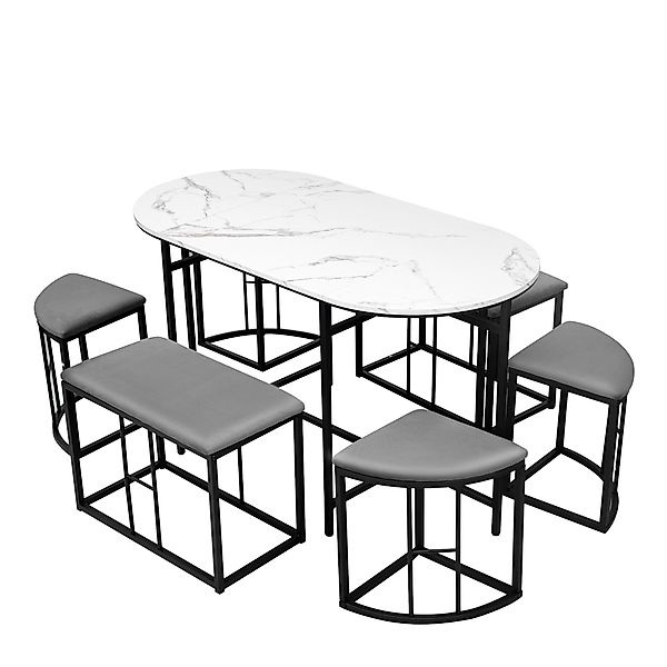 MODFU Essgruppe Esstisch mit 4 Stühlen, günstig online kaufen