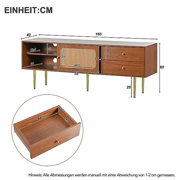 HAUSS SPOLE TV-Schrank TV-Schrank Fernsehtisch TV Board TV- Lowboard (mit R günstig online kaufen
