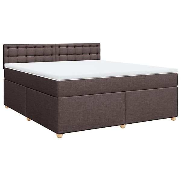 vidaXL Boxspringbett mit Matratze Dunkelbraun 180x200 cm Stoff 3286776 günstig online kaufen