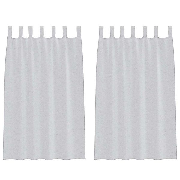 vidaXL Vorhang Voile-Vorhang mit Vorhängen 2 günstig online kaufen