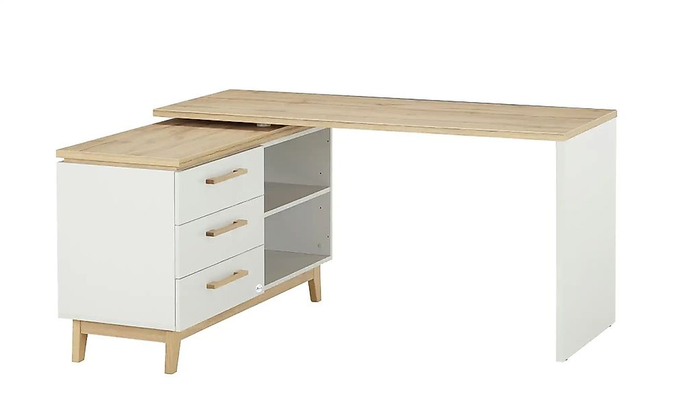 Mia & Mo Eckschreibtisch  Tilda ¦ grau ¦ Maße (cm): B: 150 H: 75 T: 124.0 K günstig online kaufen