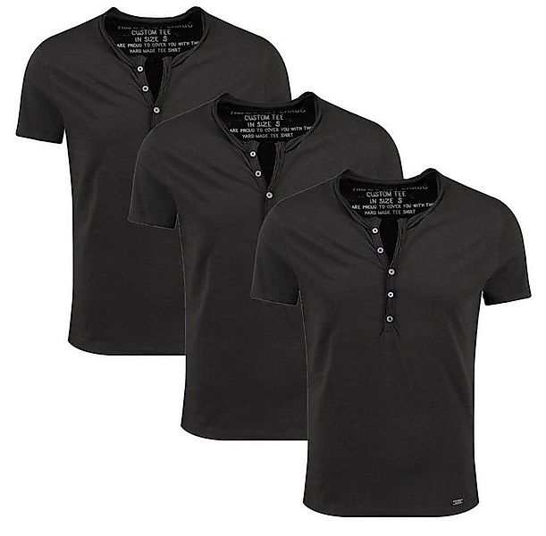 Key Largo Henleyshirt Lemonade vintage Look uni Basic MT00122 mit Knopfleis günstig online kaufen