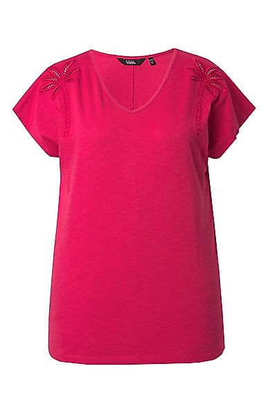 Ulla Popken T-Shirt T-Shirt Palmen Oversized günstig online kaufen
