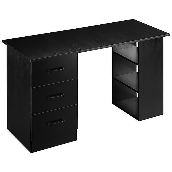 HOMCOM Schreibtisch mit 3 Schubladen und 3 Regalen, für Schlafzimmer und Bü günstig online kaufen