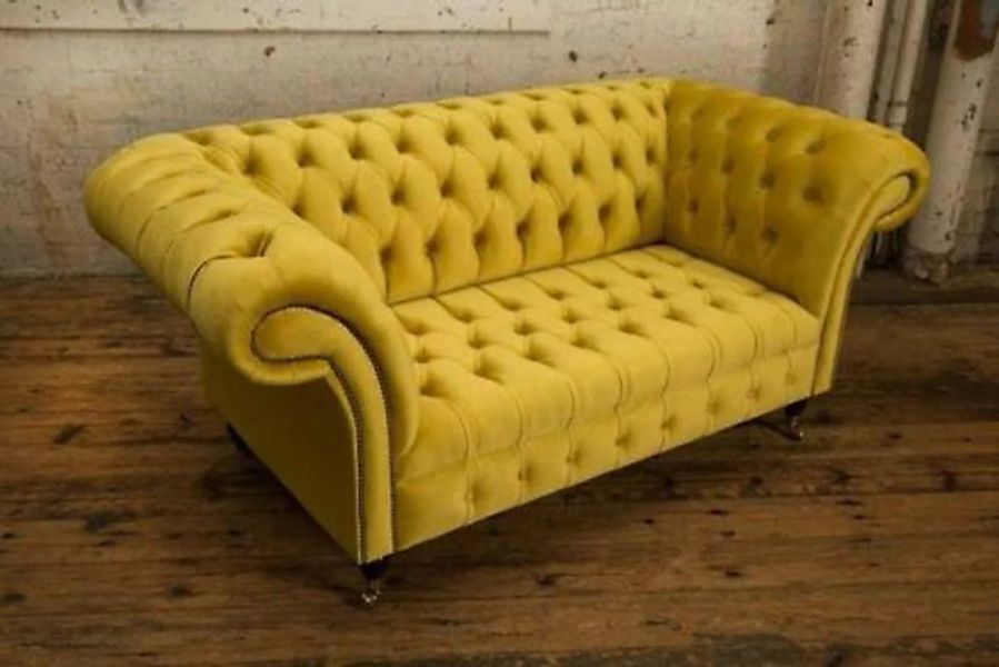 JVmoebel Sofa Gelbe Designer Sofa Couch Polster 2 Sitzer Big Sofas günstig online kaufen