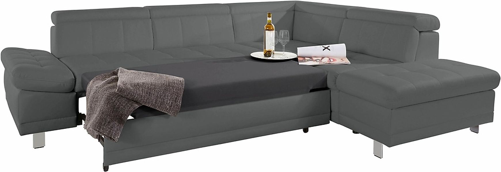 sit&more Ecksofa "Limit L-Form", wahlweise mit Bettfunktion und Bettkasten günstig online kaufen