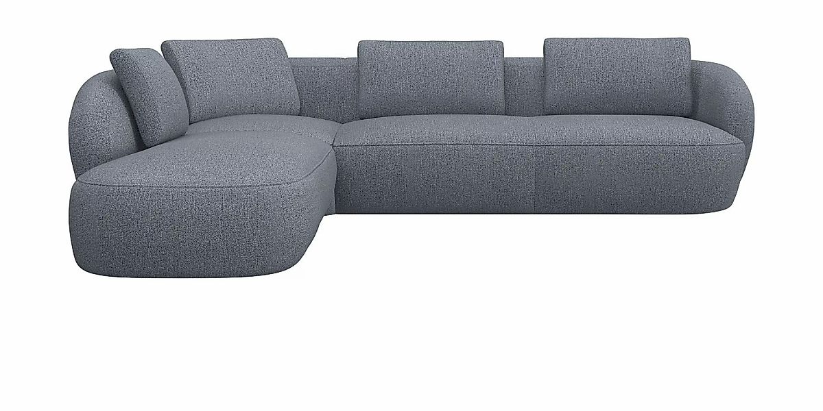 FLEXLUX Ecksofa »Torino, rund, L-Form, Sofa-Ecke mit Ottomane«, Modernes, o günstig online kaufen