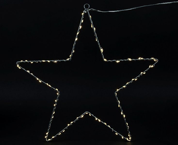 Spetebo Hängedekoration LED Fenster Silhouette Stern - 42 x 40 cm (Stück, 1 günstig online kaufen