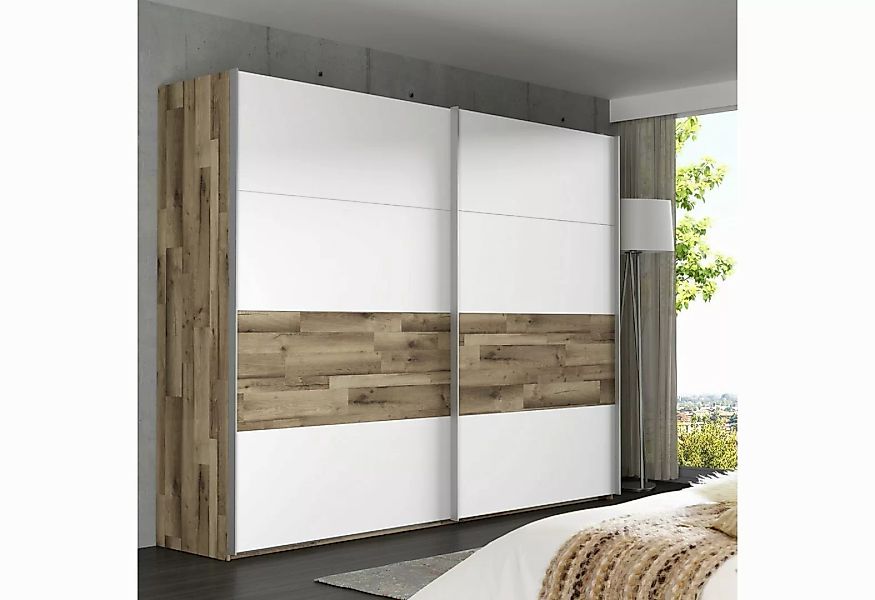 freiraum Schiebetürenschrank MODERN WAY in Stabeiche / Weiss Matt - 270x210 günstig online kaufen