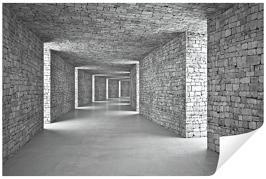 Wallarena Fototapete 3D EFFEKT Ziegel Tunnel günstig online kaufen