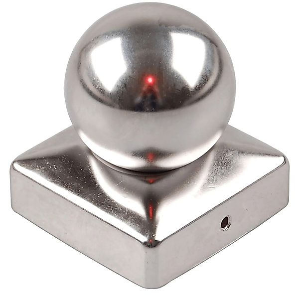 Holmwerk Pfostenkappe Edelstahl 71mm Kugel Abdeckkappe Für Pfosten 7x7cm günstig online kaufen