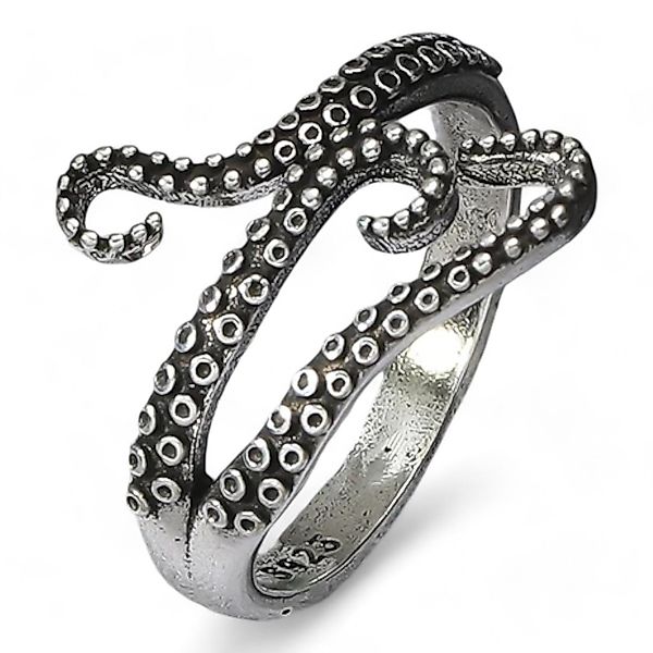 Eyecatcher Fingerring Kraken Oktopus Tentakel Ring günstig online kaufen