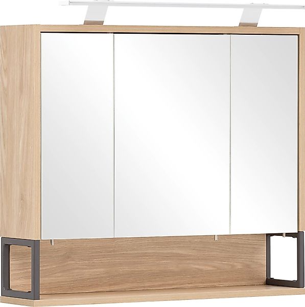 Schildmeyer Spiegelschrank "Limone", Breite 70 cm, 3-türig, LED-Beleuchtung günstig online kaufen