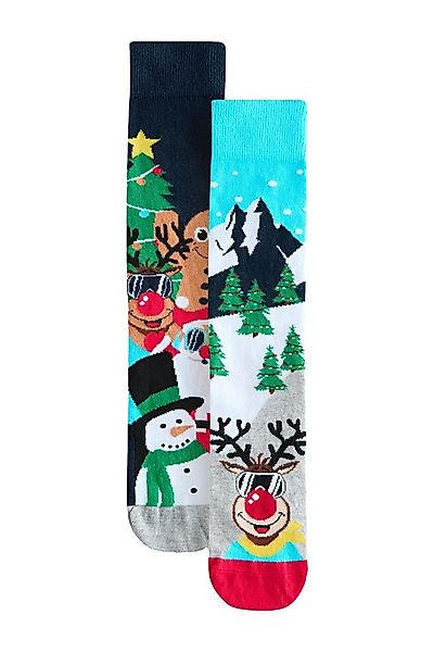 Next Basicsocken 2er-Pack Socken mit Weihnachtsmotiv (2-Paar) günstig online kaufen