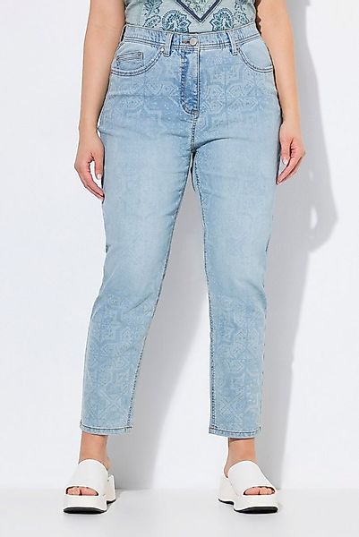 Ulla Popken Regular-fit-Jeans Mom-Jeans Laserdruck 5-Pocket-Schnitt günstig online kaufen