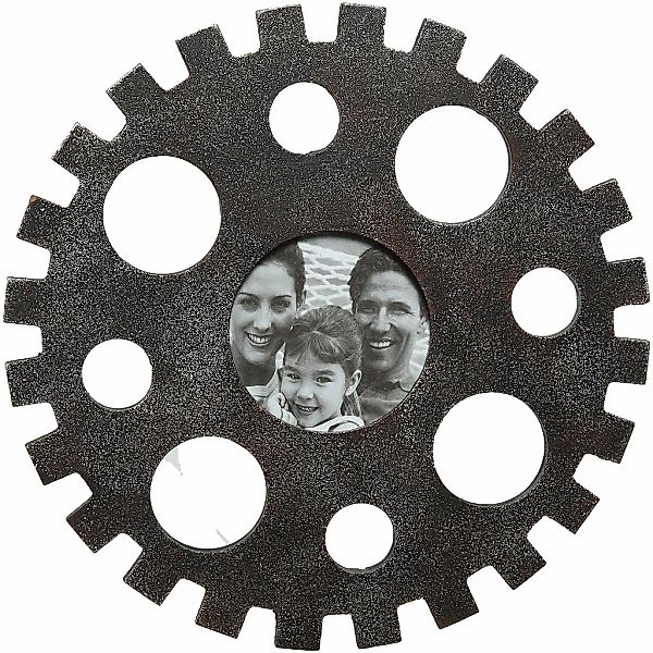 Ambiente Haus Wanduhr "Cargo Zahnrad Bilderrahmen 25cm" günstig online kaufen
