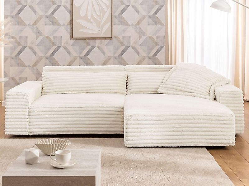 OTTO home Ecksofa »KINLEE Design-Sofa mit Recamiere rechts/links, Maße B/T/ günstig online kaufen