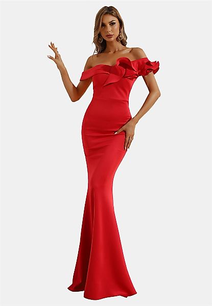 Moda Minx Jerseykleid "Alaia Off Shoulder Dress", mit stilvollem Rüschen-El günstig online kaufen