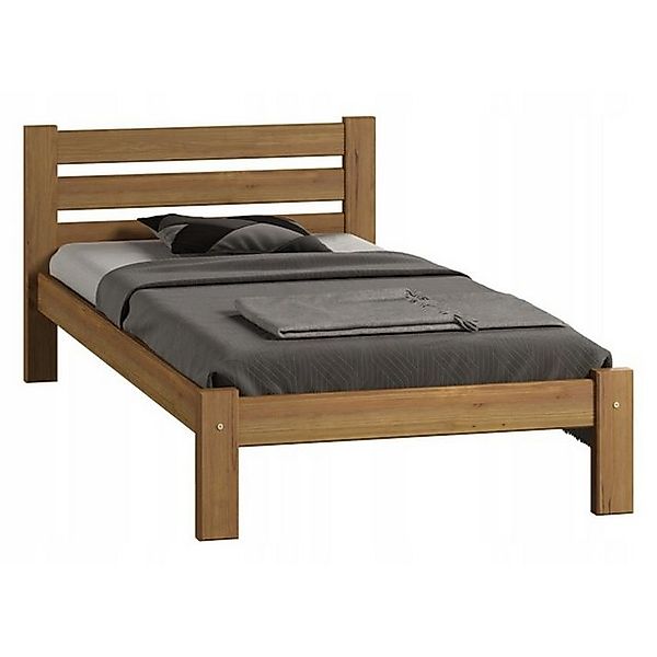 Home Collective Holzbett Einzelbett Massivholz Bett mit Massive Bettbeine & günstig online kaufen
