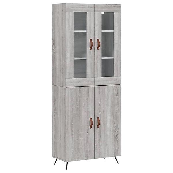 vidaXL Highboard Grau Sonoma 69,5x34x180 cm Holzwerkstoff 3198191 günstig online kaufen