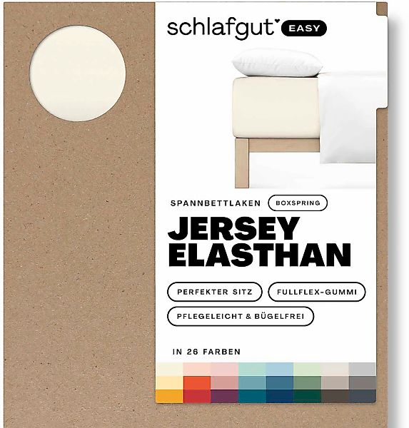 Schlafgut Spannbettlaken "EASY Jersey Elasthan Boxspring" MADE IN GREEN by günstig online kaufen
