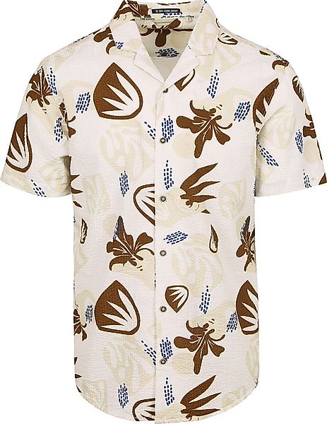 No Excess Short Sleeve Hemd Seersucker Beige - Größe L günstig online kaufen