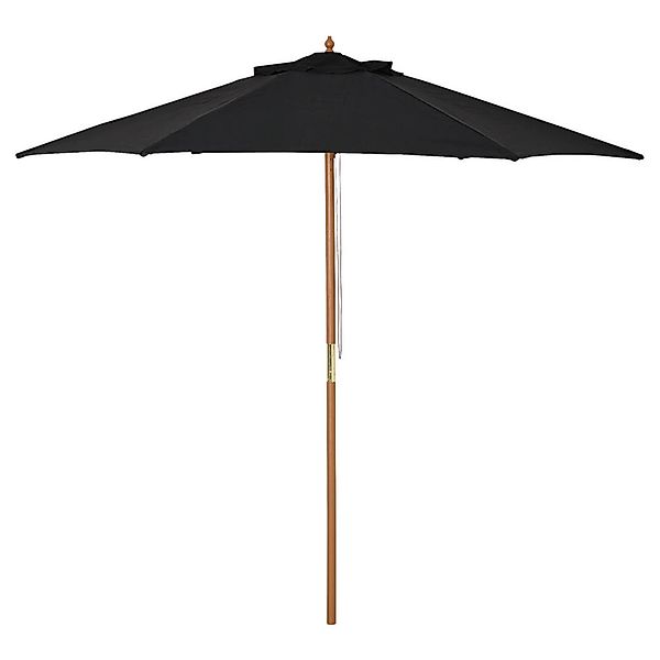 Outsunny Sonnenschirm schwarz Bambus H/D: ca. 230x2520 cm günstig online kaufen