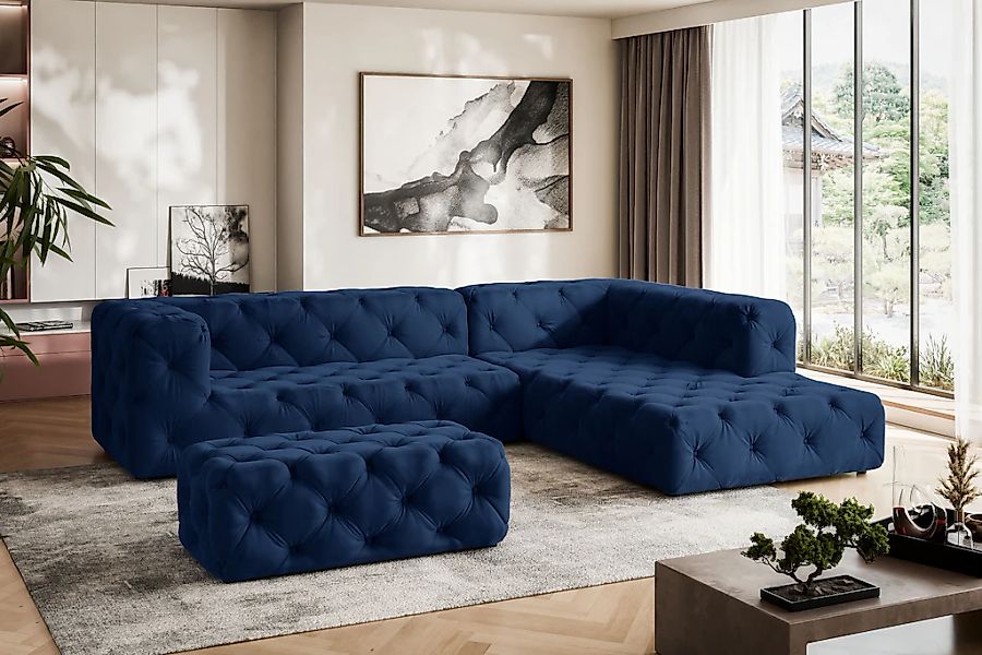 Home affaire Ecksofa "FOLLINA" L-Form, mit klassischer Chesterfield-Knopfhe günstig online kaufen